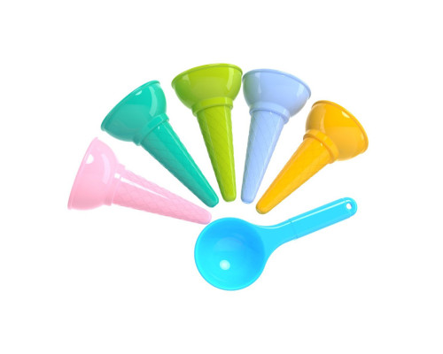Дитячий набір для гри з піском 6221TXK 5 формочек 1 ложечка