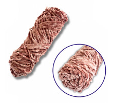 Пряжа плюшевая синель PP105, 100 грамм, 100% полиэстер, темный розовый