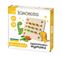 Дерев'яна гра "Хрестики-нулики" 900576, 11х11 см