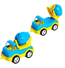 Детская бетономешалка "Mini Matik" 002/3BMS(Blue) вращающийся барабан, 13,5 см