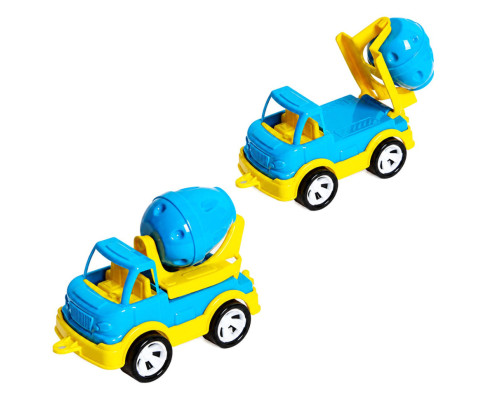Детская бетономешалка "Mini Matik" 002/3BMS(Blue) вращающийся барабан, 13,5 см