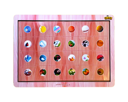 Настольный развивающий Пазл-вкладыш"Времена года" (ПСД241) PSD241 подсказка-фон