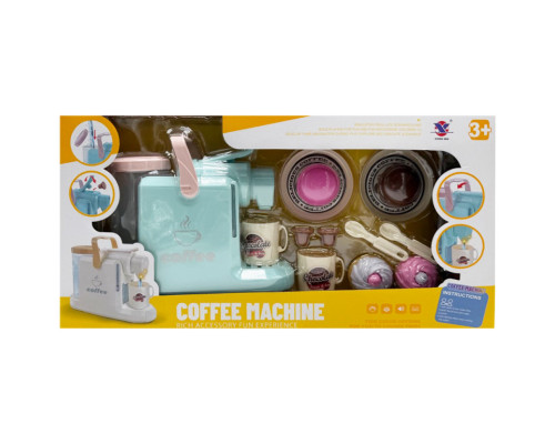 Дитяча побутова техніка "Кофемашина" XS-25097(Turquoise) світлові та звукові ефекти