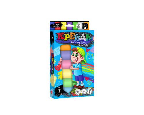 Крейда для малювання на асфальті велика MEL-01-05, 7 шт