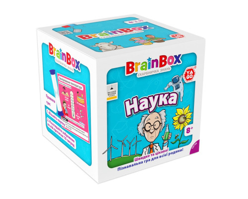 Карточная игра Brainbox "Наука" Yago BZZBRSC01UA 55 карточек 1 игральный кубик