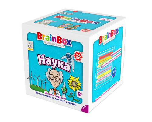 Карточная игра Brainbox "Наука" Yago BZZBRSC01UA 55 карточек 1 игральный кубик