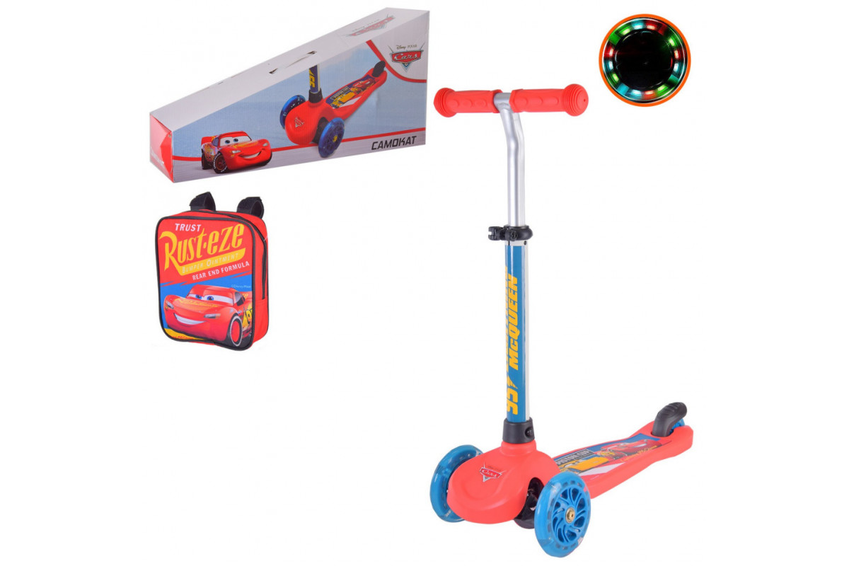Дитячий самокат "Cars" Bambi LS2213 із рюкзачком 17х20 см