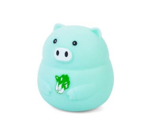 Детская игрушка-антистресс "Свинка" MS 3950(Turquoise) с мукой, 8 см