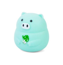 Детская игрушка-антистресс "Свинка" MS 3950(Turquoise) с мукой, 8 см