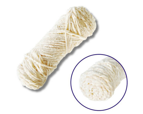 Пряжа плюшева синель PP103, 100 грам, 100% поліестер, бежевий