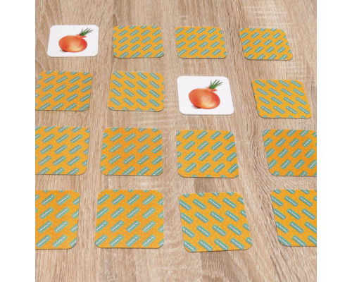 Детская настольная игра "Овощи и фрукты (Мемо)" 0659, 35 парных картинок