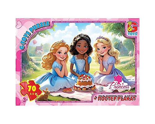 Дитячий пазл "Принцеси" PR04 постер 70 елементів