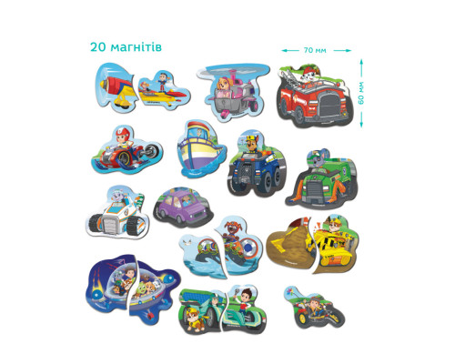 Детский набор магнитов "Дорожные приключения" 200667, 20 больших магнитов