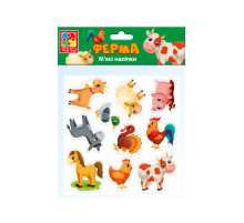 Набор мягких наклеек "Ферма" Vladi Toys VT4210-08 (укр)