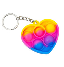 Детский антистресс-брелок Pop It мини Сердце AA3641-10 силикон, 5,5х4,5х1 см