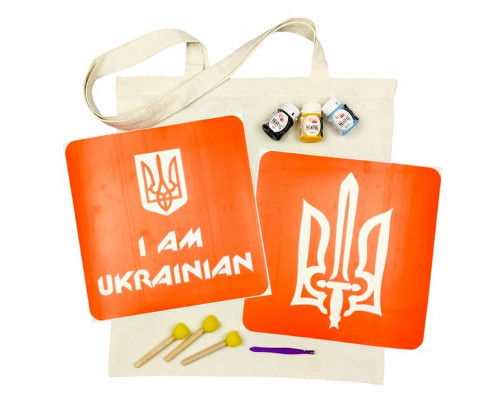 Набор для творчества «Экосумка бязь I Am Ukrainian, Тризуб» bag-b-n064-n059