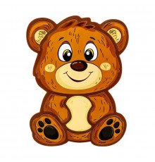 Дитячий пазл-вкладиш "Ведмедик" Puz-22956, 10 елементів