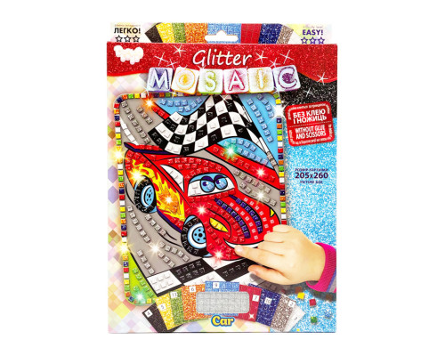 Креативна творчість "Блискуча мозаїка: Car" БМ-02-09, 20.6х26 см