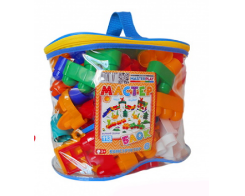 Дитячий конструктор з великими деталями "Майстер Блок" 1-028, 113 дет.