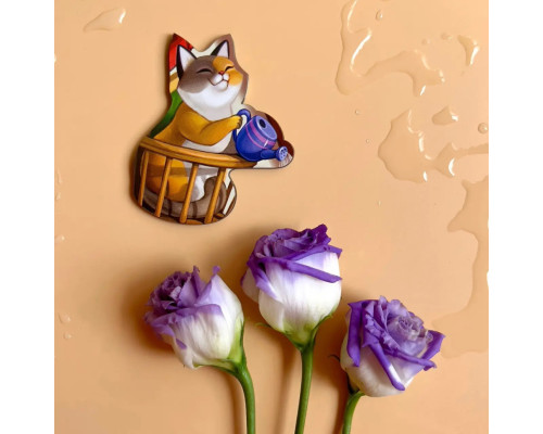 Деревянный пазл-вкладыш "Котики -1" Ubumblebees (ПСД128) PSD128 с домиком