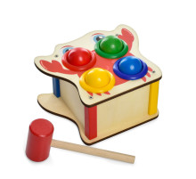 Дерев'яна іграшка стукачка "Крабик" MD 1682B, молоток