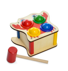 Деревянная игрушка стукачка "Крабик" MD 1682B, молоток