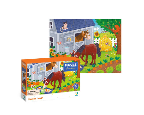 Дитячий пазл "Обід для коника" 300684, 30 елементів