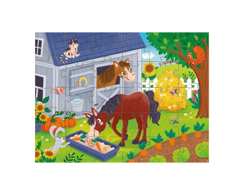 Дитячий пазл "Обід для коника" 300684, 30 елементів