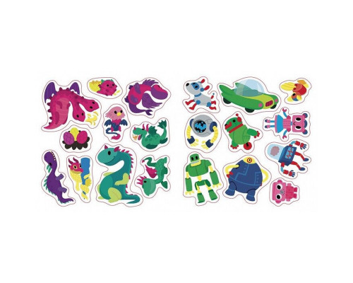 Альбом з наліпками "Чарівні світи. Роботи. Монстрики. Дракони. Прибульці" 1388003