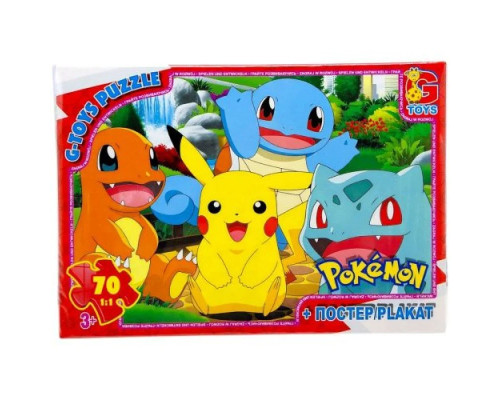 Дитячий пазл "Покемони" PM03 постер, 70 елементів