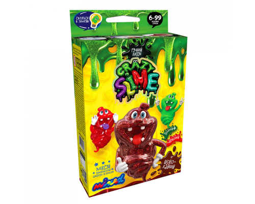 Безопасный образовательный набор для проведения опытов "Crazy Slime" SLM-02 Шоколадный