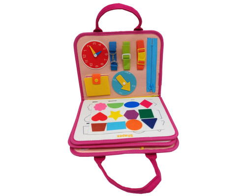Дитяча розвиваюча сумочка-логіка XX4028 тактильні, розвиваючі вправи, з фетру