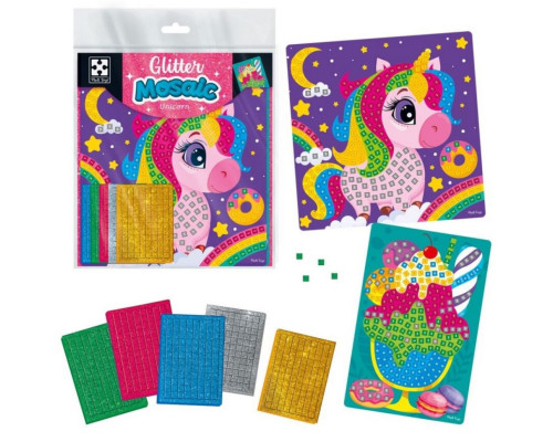 Набір для творчості зі блискучою мозаїкою "Єдиноріг та морозиво" VT4511-12