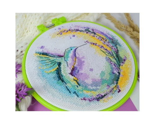 Набор для вышивания крестиком "Цветной вихрь" AHM-073 с пяльцем