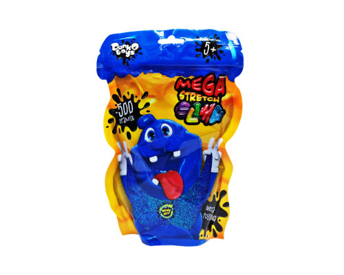 Лізун-антистрес "Mega Stretch Slime" SLM-12-01U 500 гр Синій