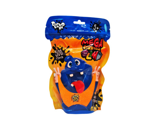 Лізун-антистрес "Mega Stretch Slime" SLM-12-01U 500 гр Помаранчевий