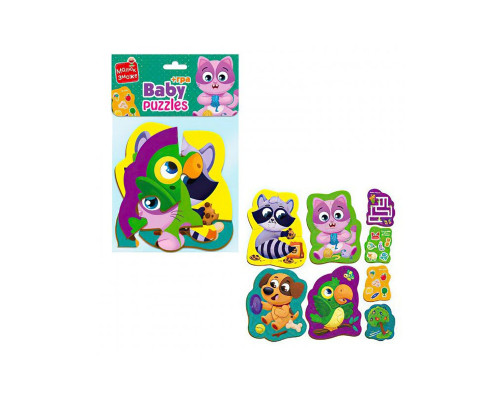 Пазлы макси с игрой Малыш Сможет «Домашние любимцы» Vladi Toys VT1722-21 Укр