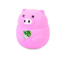 Дитяча іграшка-антистрес "Свинка" MS 3950(Pink) з борошном, 8 см