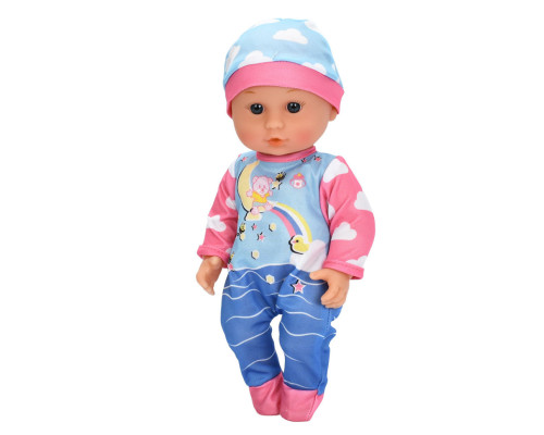 Дитяча лялька-пупс M 6184 I UA 30 см, пляшечка, музика, 4 пісні