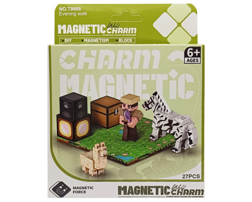 Дитячий магнітний конструктор Minecraft 9966, 27 деталей