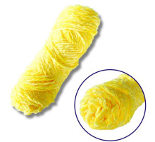 Пряжа плюшевая синель PP102, 100 грамм, 100% полиэстер, ярко-желтый