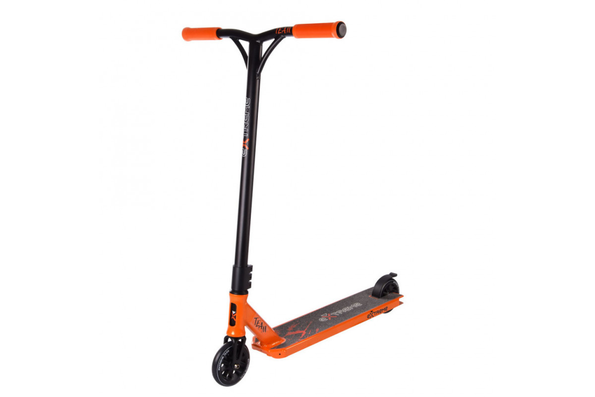 Самокат трюковий 2-х колісний TR21009 (RL7T) Extreme Motion TEAM, PU 110 мм  Помаранчевий
