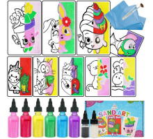 Дитячий набір для творчості картини з піску 9 в 1 KP-005 з магнітами