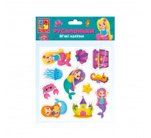 Набір м'яких наклейок "Русалочки" Vladi Toys VT4210-09 (укр)