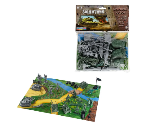 Дитячий набір солдатиків "Захисник" №2 1-043, 27 солдатиків в наборі
