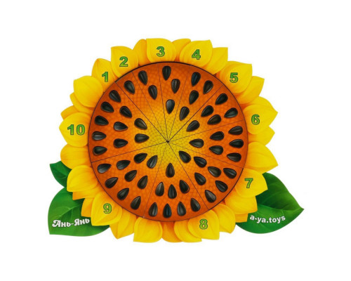 Деревянный пазл-вкладыш "Подсолнечник" Ubumblebees (ПСФ050) PSF050 сортер-счет