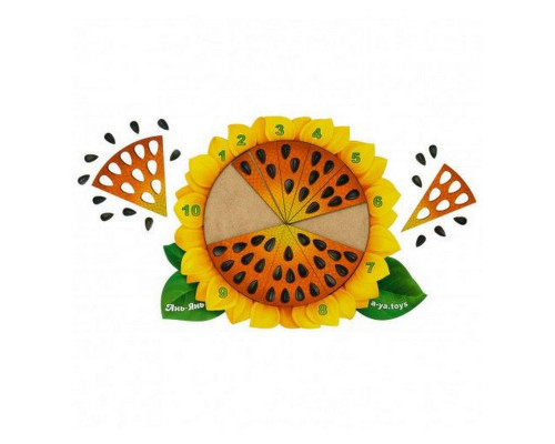 Деревянный пазл-вкладыш "Подсолнечник" Ubumblebees (ПСФ050) PSF050 сортер-счет