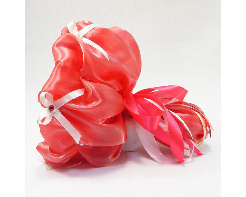 Букет з м'яких іграшок 11 ведмедиків 5284IT кораловий