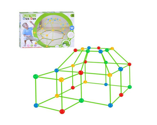 Детский конструктор "Build your own den" 2020-46 каркас, шарики, палочки