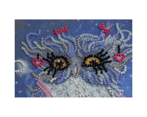Набір для вишивання бісером "Сова з будильником" AM-102 15х15 см